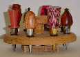 Bottle Stoppers on Lazy Suzanne Display Wheel